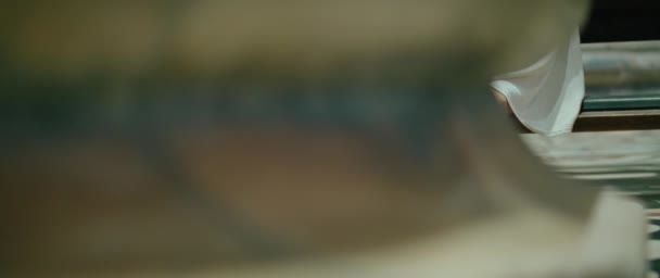 Босоногая Женщина Паломница Молящаяся Соборной Церкви Признание Грехах Священнику Девушка — стоковое видео