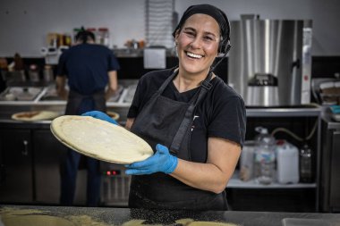 Bir restoranda şef.