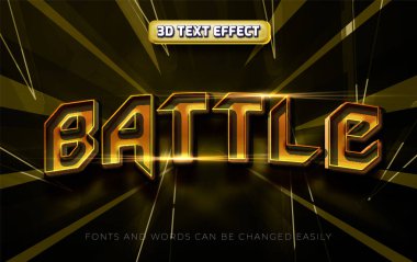 Battle War 3D düzenlenebilir metin etkisi biçimi