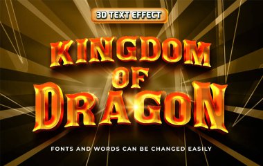 Ejderha Krallığı 3d düzenlenebilir metin etkisi biçimi