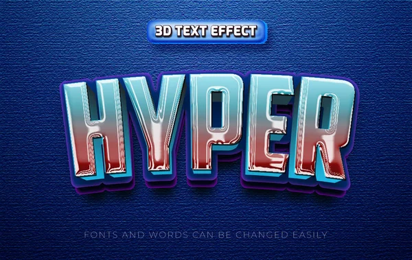 stock vector Hyper 3d editable text effect style