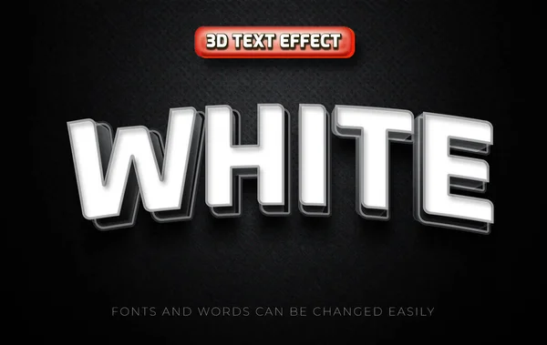 White Editierbarer Texteffekt Stil — Stockvektor