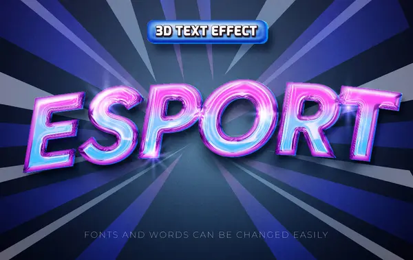 Esport Игровая Стилистика Текстового Эффекта — стоковый вектор