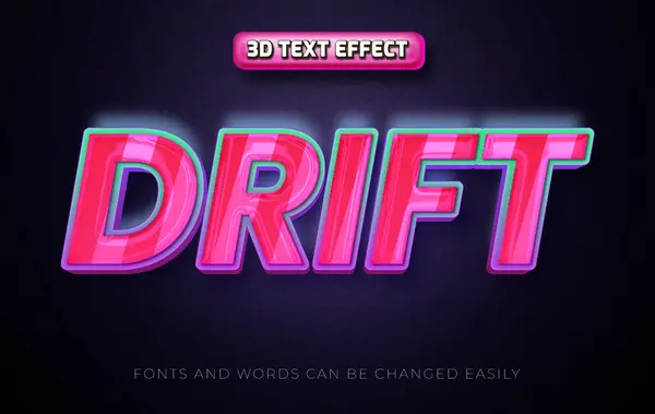 Drift Racing Editable Text Effect Style — стоковый вектор