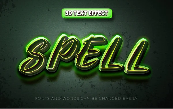 Magie Orthographique Modifiable Style Effet Texte — Image vectorielle