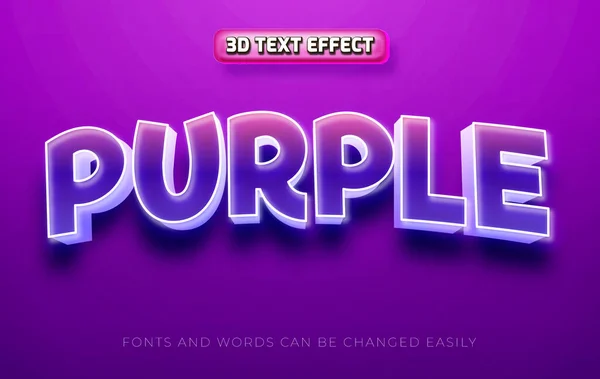 Purple Editável Colorido Efeito Texto —  Vetores de Stock