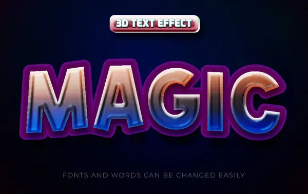 Style Effet Texte Modifiable Magique — Image vectorielle