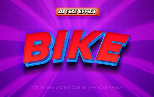 Bike Éditable Style Effet Texte — Image vectorielle
