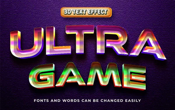 Ultra Spiel Editierbare Text Effekt Stil — Stockvektor