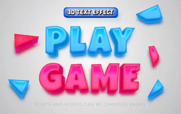 Играйте Игру Стиле Текстового Эффекта — стоковый вектор
