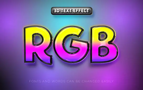Стиль Съедобного Текстового Эффекта Rgb — стоковый вектор