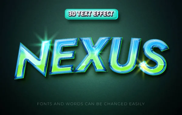 Стиль Эффекта Глянцевого Текста Nexus — стоковый вектор