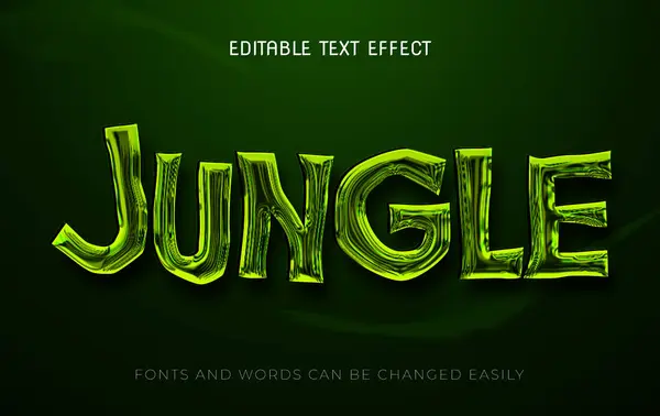 Jungle Tale Effet Texte Modifiable — Image vectorielle