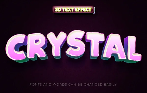 Crystal Editable Text Effect Style — стоковый вектор
