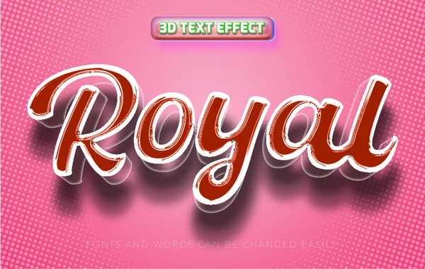 Royal Editierbarer Text Effekt Stil — Stockvektor