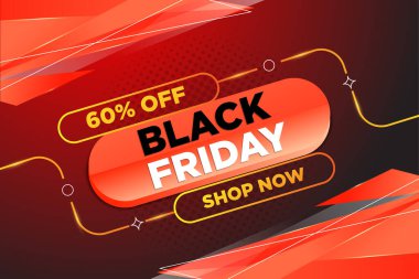 Kara Cuma indirimli arka plan pankartı tasarımı