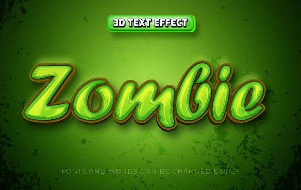 Zombi 3d düzenlenebilir metin efekti biçimi