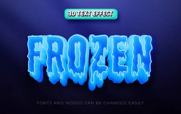 Style Effet Texte Modifiable Congelé — Image vectorielle