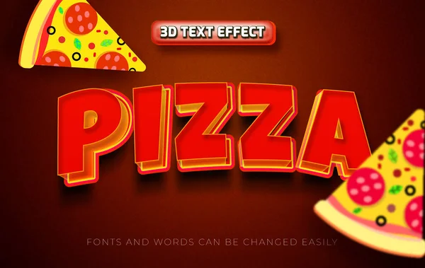 Pizza 3d metin efekti biçimi