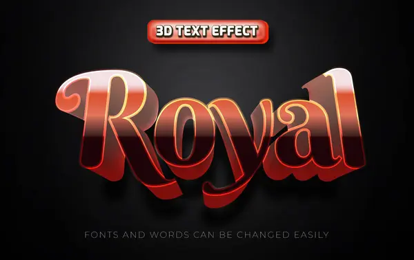 Royal Editierbarer Text Effekt Stil — Stockvektor