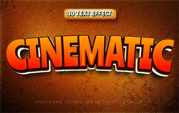 Cinematic Szerkeszthető Szövegeffektus Stílus — Stock Vector