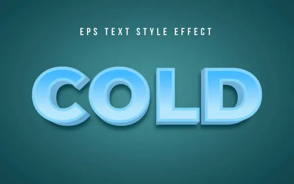 Blue Efeito Estilo Gráfico Texto Editável Frio —  Vetores de Stock