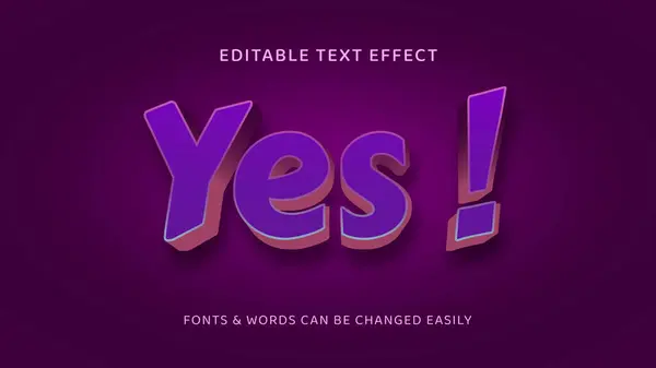Violett Einfach Editierbarer Texteffekt — Stockvektor