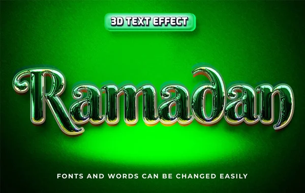 stock vector Ramadan islamic 3d editable text effect style