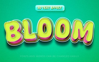 Doğal 3d düzenlenebilir metin efekti biçimi