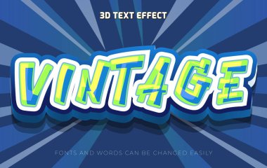 Klasik 3d düzenlenebilir metin efekti biçimi