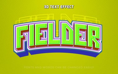 Alan 3d düzenlenebilir metin efekti biçimi