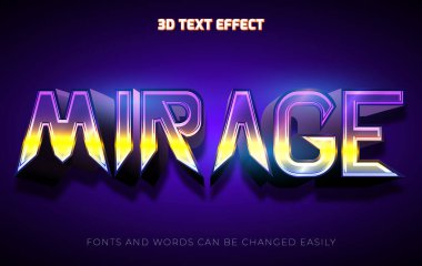 Serap fantezisi 3d düzenlenebilir metin efekti biçimi