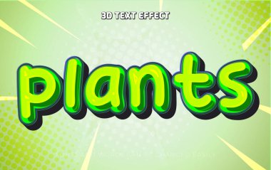 Yeşil 3d düzenlenebilir metin efekti biçimi