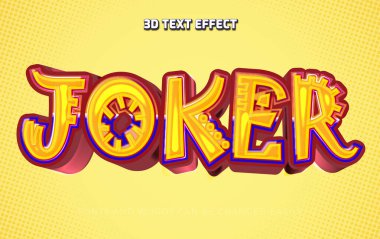 Joker 3d düzenlenebilir metin efekti biçimi