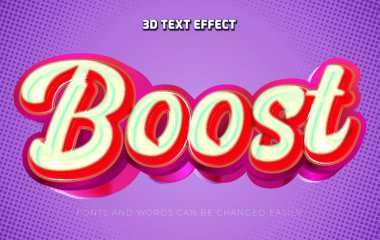 3d düzenlenebilir metin efekti biçimini yükselt