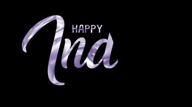 Mutlu Hindistan Bağımsızlık Günü - Siyah Arkaplanda Mor Zarif Metin Tasarımı