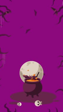 Cadılar Bayramı kazanı ay ışığı altında ürkütücü bir mayayla köpürüyor..