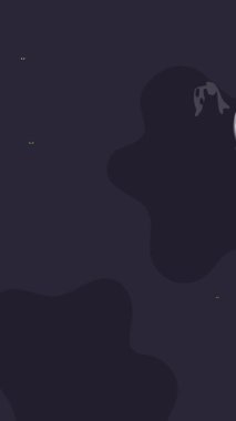 Tatlı Cadılar Bayramı Hayaletleri ve Kafatası Animasyonu.