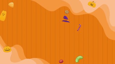 Cadılar Bayramı Şeker Eğlence Canlandırması.