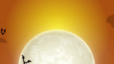 Cadılar Bayramı gecesi dolunay ve yarasalarla.