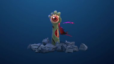 Korkunç sualtı sahnesindeki Cadılar Bayramı karakterleri.