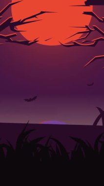 Kanlı bir ayın altında mezarlardan yükselen zombilerin olduğu ürkütücü Cadılar Bayramı gecesi..