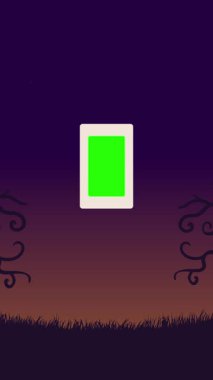 Yeşil ekran ile Ürkütücü Cadılar Bayramı video arka planı.