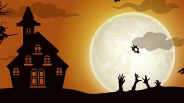 Zombileri ve Dolunaylı Hayaletli Ev.