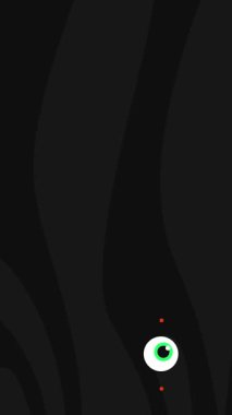 Gerçeküstü Yeşil Göz Karanlıkta Yüzüyor.