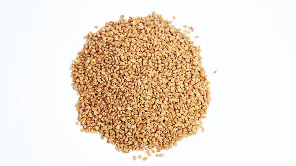 Fenugreek tohumları izole, Kuru Trigonella, Baharatlı Methi Dana Grains, Hint Mutfağı Baharatı İçindekiler, Kuru Sarı FenuGreek Tohum Konservesi