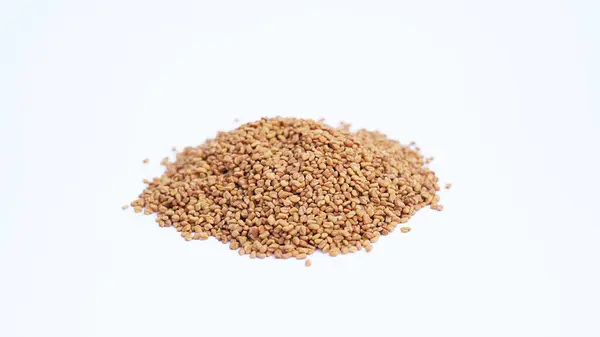 Fenugreek tohumları izole, Kuru Trigonella, Baharatlı Methi Dana Grains, Hint Mutfağı Baharatı İçindekiler, Kuru Sarı FenuGreek Tohum Konservesi