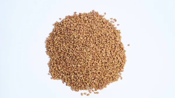 Fenugreek tohumları izole, Kuru Trigonella, Baharatlı Methi Dana Grains, Hint Mutfağı Baharatı İçindekiler, Kuru Sarı FenuGreek Tohum Konservesi