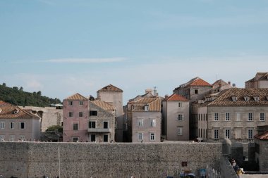 Dubrovnik Hırvatları eski kasaba kırmızı kiremit çatıları güzel bir tarih. Yüksek kalite fotoğraf
