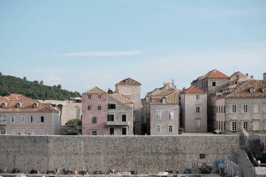 Dubrovnik Hırvatları eski kasaba kırmızı kiremit çatıları güzel bir tarih. Yüksek kalite fotoğraf